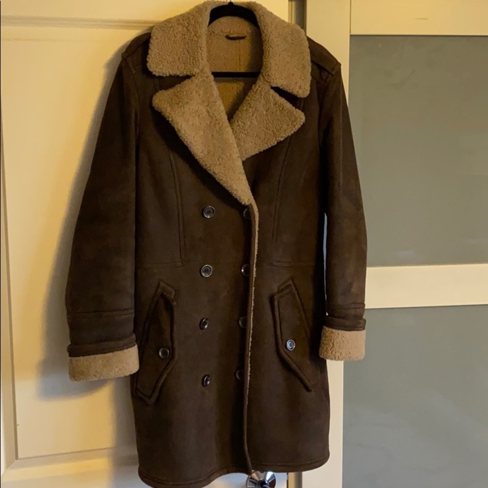 BURBERRY BRIT lamb shearling jacket. 44. Coat